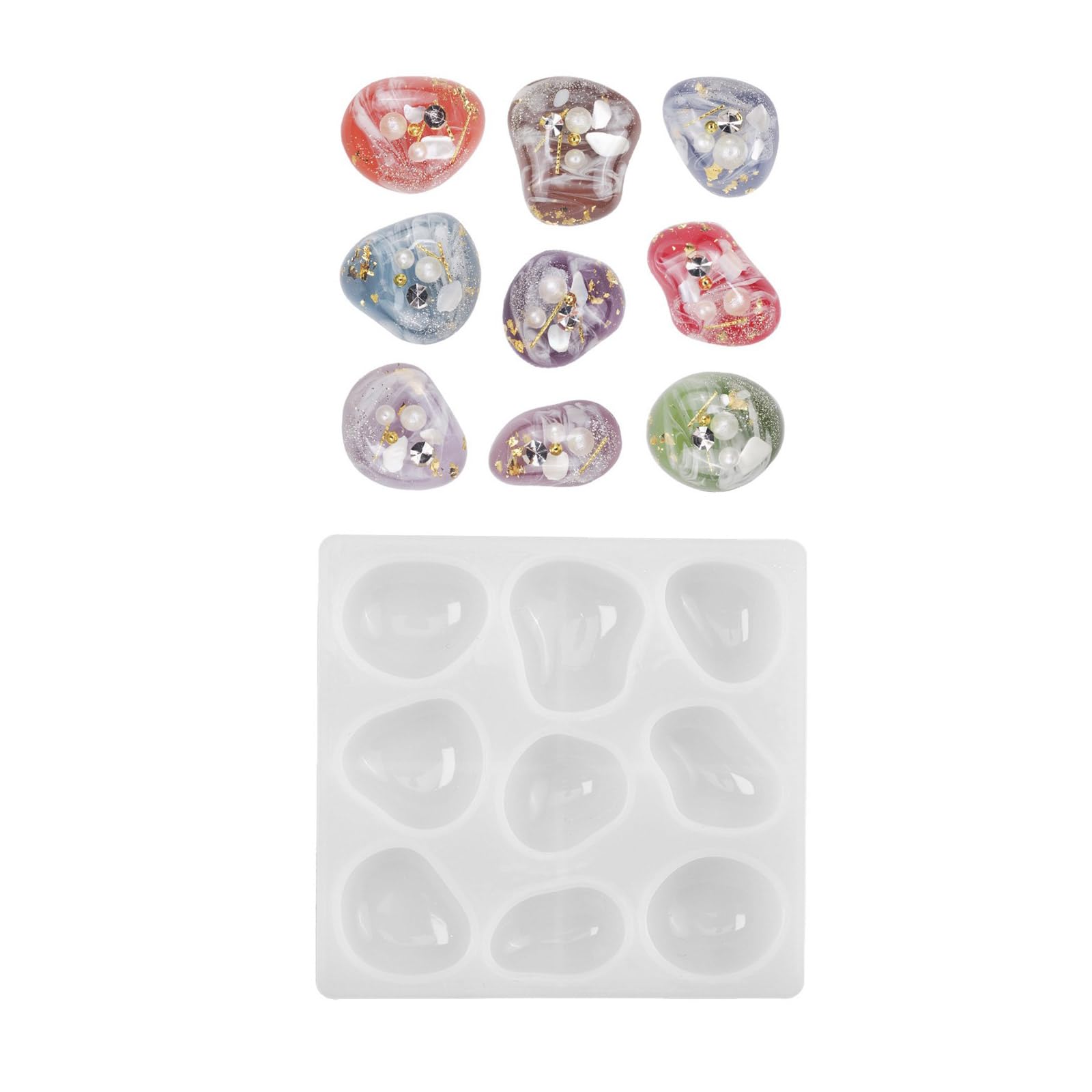 NEWFT Multifuntional Silicone Jewelry Mold Epoxy Resin Silicone Craft Supplies Easy Releasing Mold Suitable for Pendant
