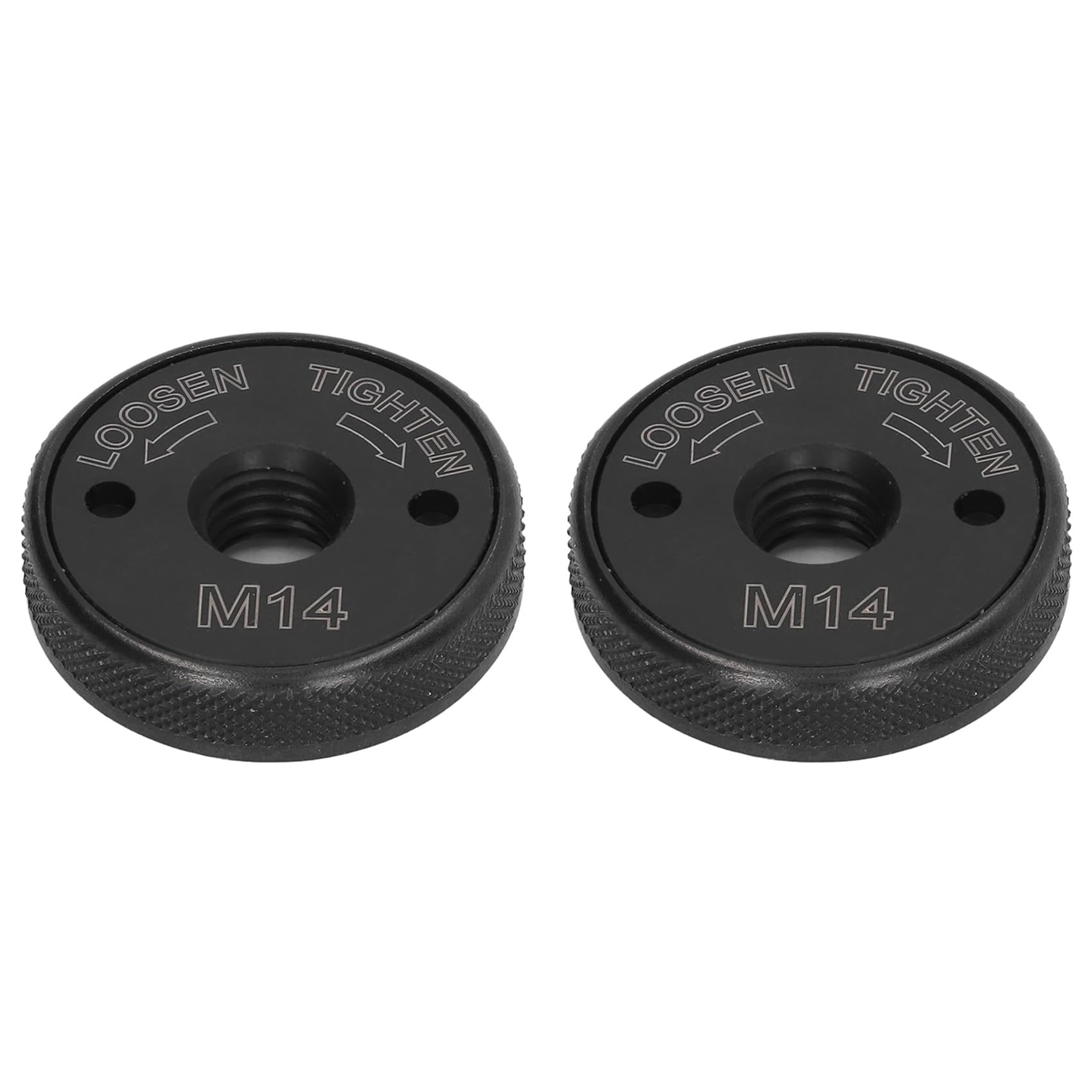 Ctrlzs Black 2X M14 Thread Angle Grinder Clamping Nut, Quick Release Nut Replacement Fast Locking Retaining Flange Nut