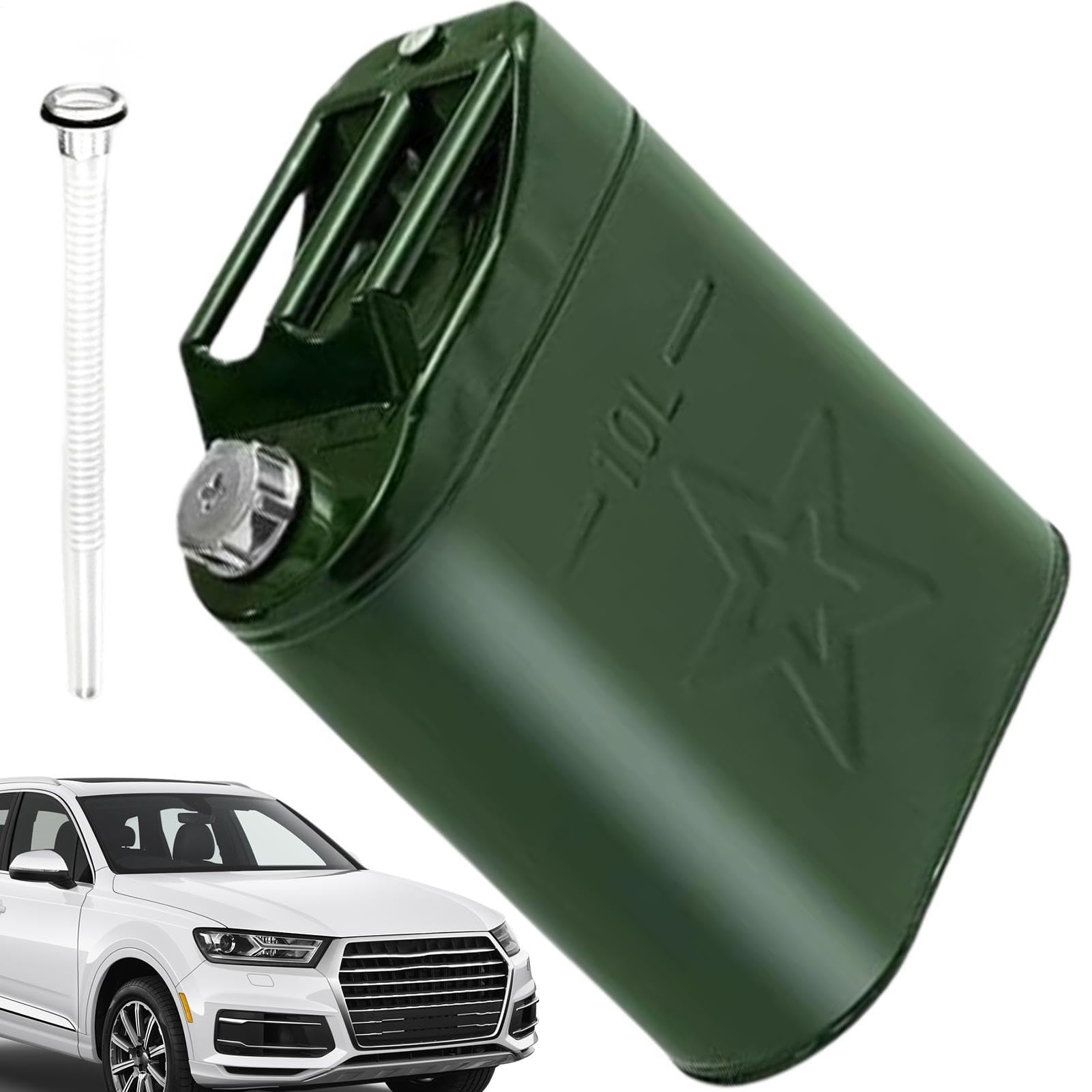 Ölkanister 10-Liter-Transportkanister mit Schlauch für Auto, Motorrad, Pkw,