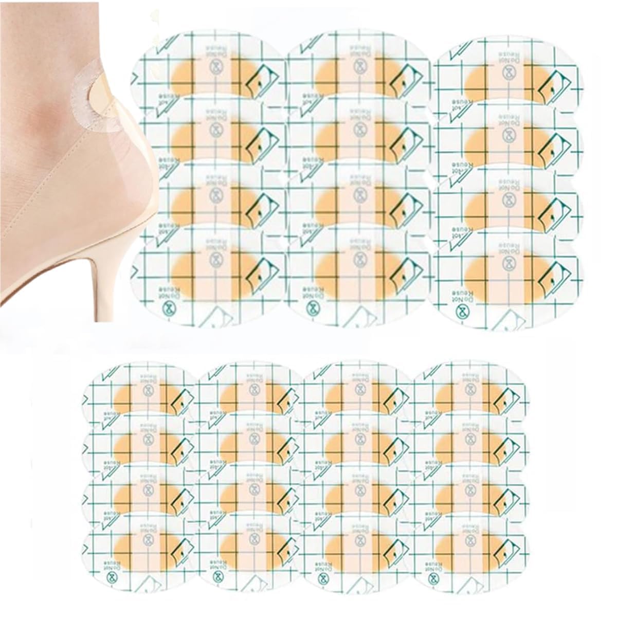 Blister Tape Heel Protector for Feet – Shoebite Protection Pads – Soft, Waterproof, Anti-Friction Blister Patch – Comfortable Heel Guard for Foot Pain & Shoe Irritation Relief(10 pcs)-image-49