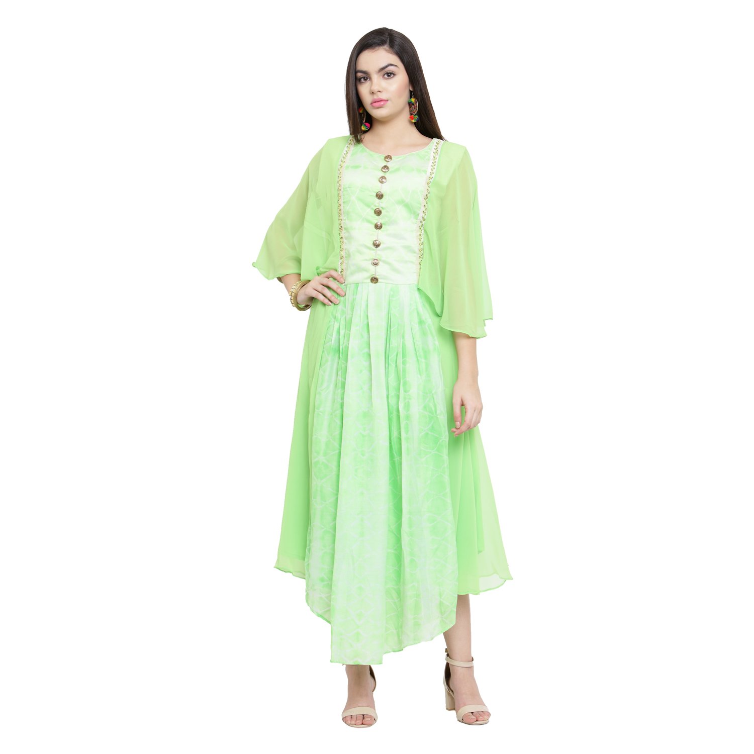 AD4U Kurti Chiffon Georgette Fabric (L, Perot)