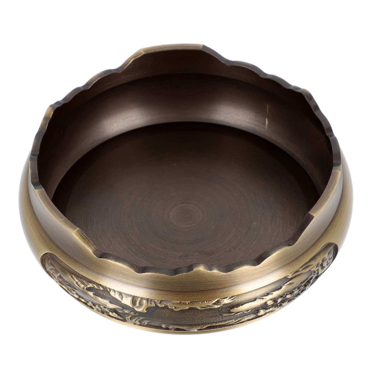 DOITOOL Copper Incense Burner Bowl Chinese Buddha Metal Incense Holder Censer for Yoga Spa Bedroom Home Decor ( Golden )