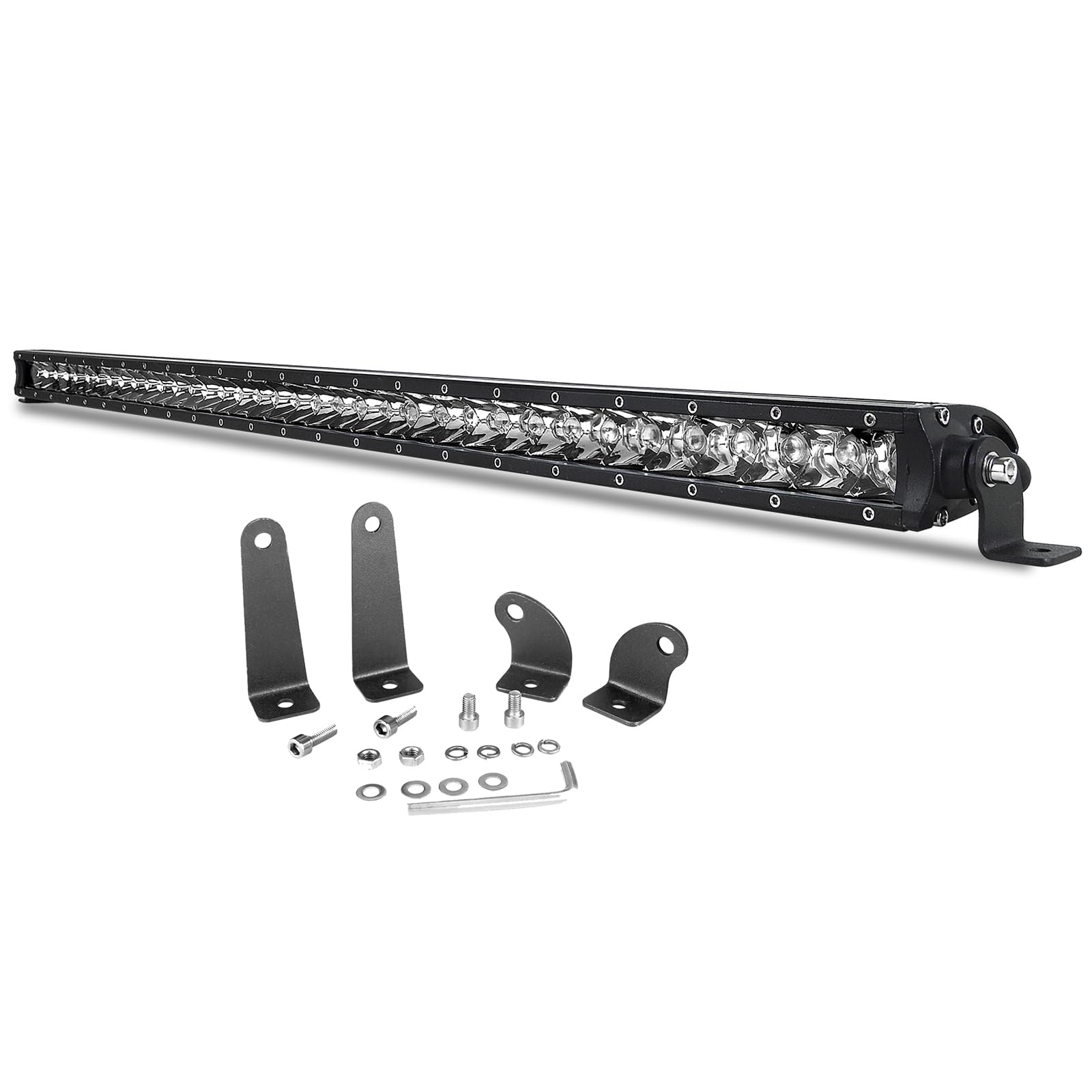 PICAA 38 cali LED listwa świetlna 180 W jednorzędowa wiązka punktowa terenowa LED listwa świetlna lampa robocza do samochodów ciężarowych Jeep 4WD ATV UTV SUV łódź 12 24 V