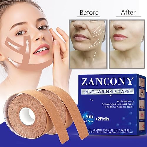 Miniatura 3 de Cinta antiarrugas facial miofascial para levantar las arrugas, trajes para todas las partes de la cara y el cuello  Fines para la frente, pliegues