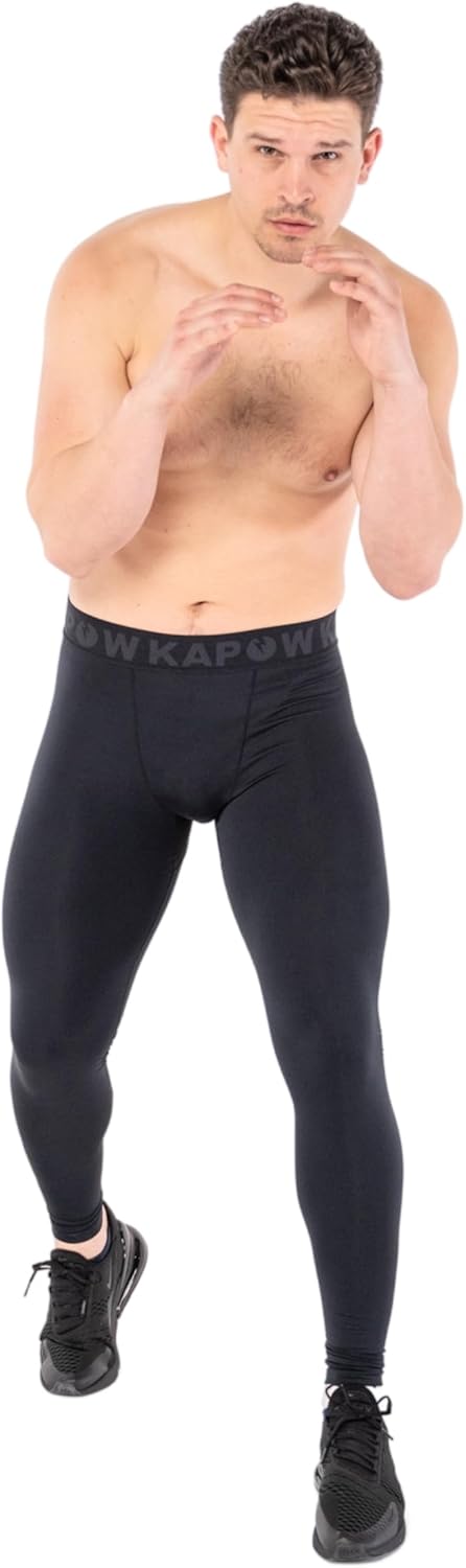 Kapow Meggings Vulcan Thermal Men's Leggings - Compression Leggings for Men, Warm Winter Activewear