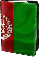 Passport Cover Holder for Travel Afghanistan Afghan flag wavy Wallet Case RFID Blocking Passport Book Holders with Card Boarding Pass Slots Travel Must
