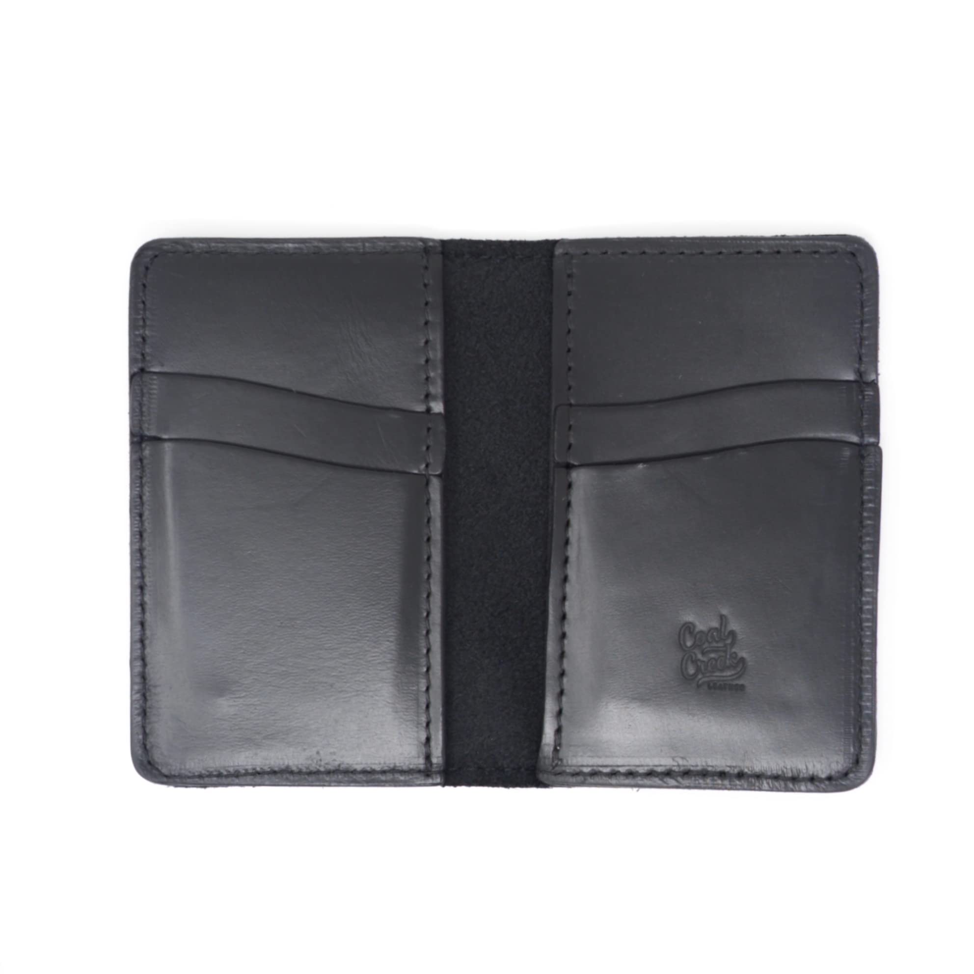 Coal Creek LeatherLeather Wallet for Men, Front Pocket Bifold Wallet, Slim Card Holder Organizer, Horween Chromexcel Full Grain Leather, Handmade in USA, Vintage