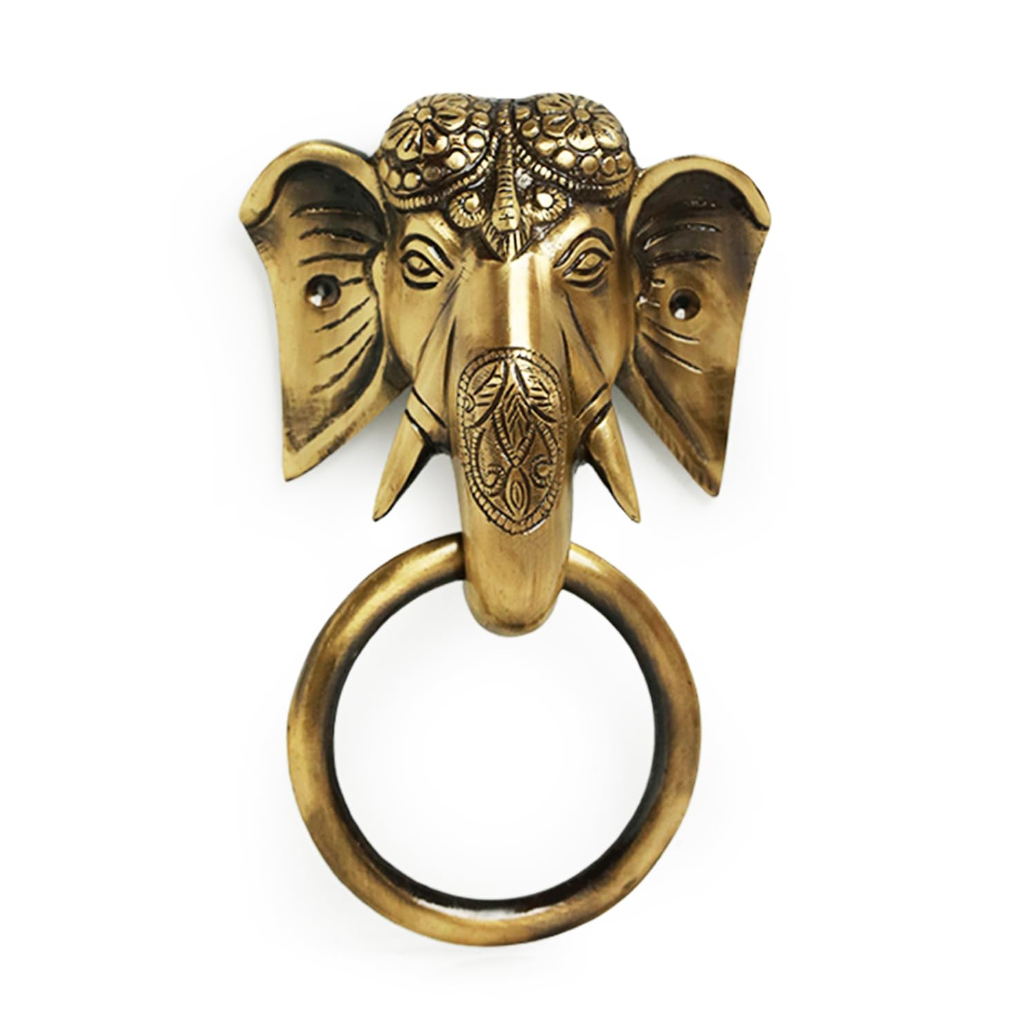 Sponsored Ad - ExclusiveLane 'Elephant' Hand-Etched Decorative Pure Brass Door Knocker for Main Door (4.7 x 2.3 x 7.8 Inch, 0.9 Kg)|Brass Door Knocker Antique Brass Door Knocker for Front Door Knocker Brass