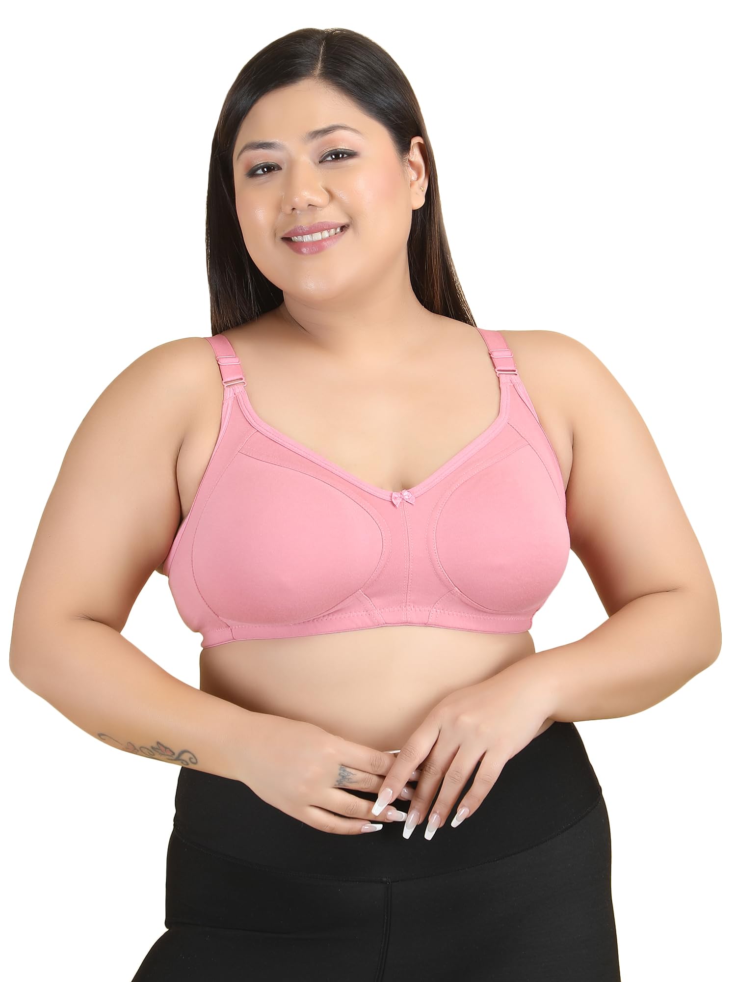 klassik | Since 1993 | K-7 Plus Sizes Bra for Women/Girls, Everyday Cotton Hosiery Bra, Non-Padded & Full Coverage | Adjustable Straps, Wirefree Bra for Girls, Dailyuse Product-picture-15