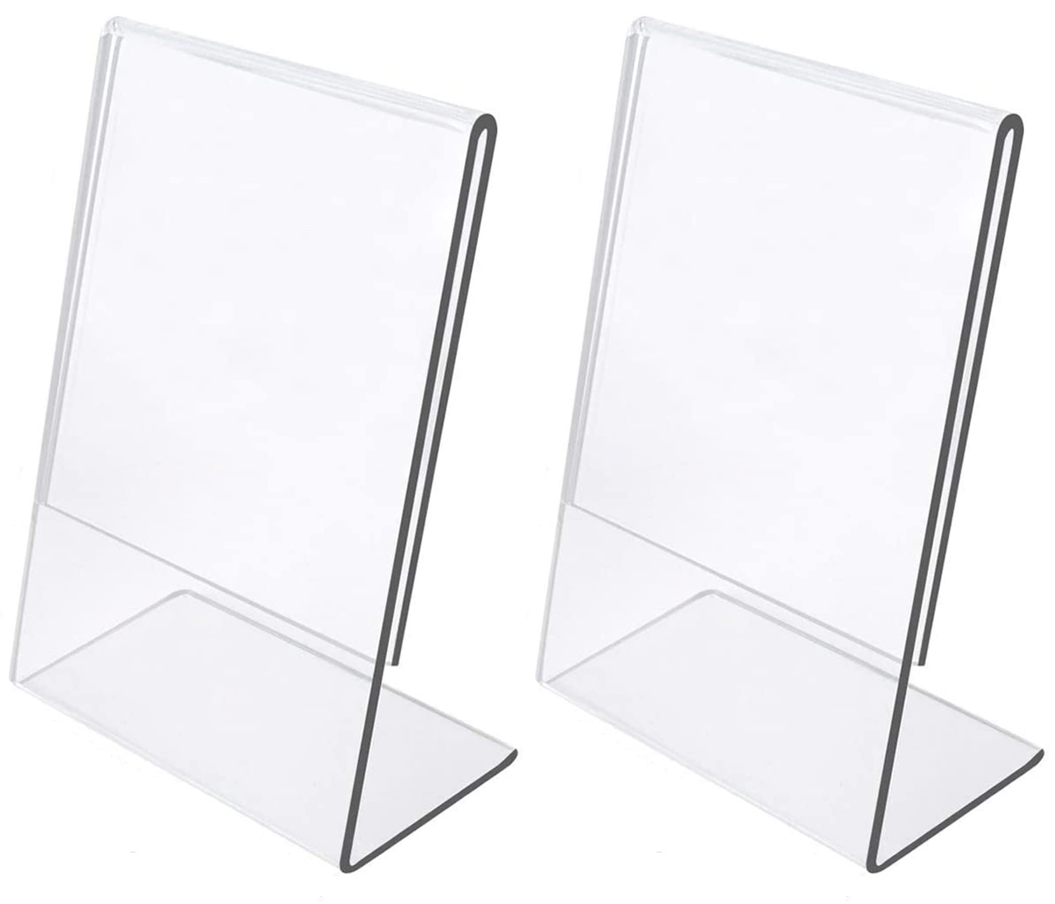 2Pcs Acrylic Qr Code Scanner Stand Holder For Shop Table Qr Card Cover Frame Paper Holder Display Stand For Table Shop A6 Size 6X4 Inches