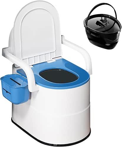Bedside Commode Toilet for Elderly, Portable Toilet for Adults with