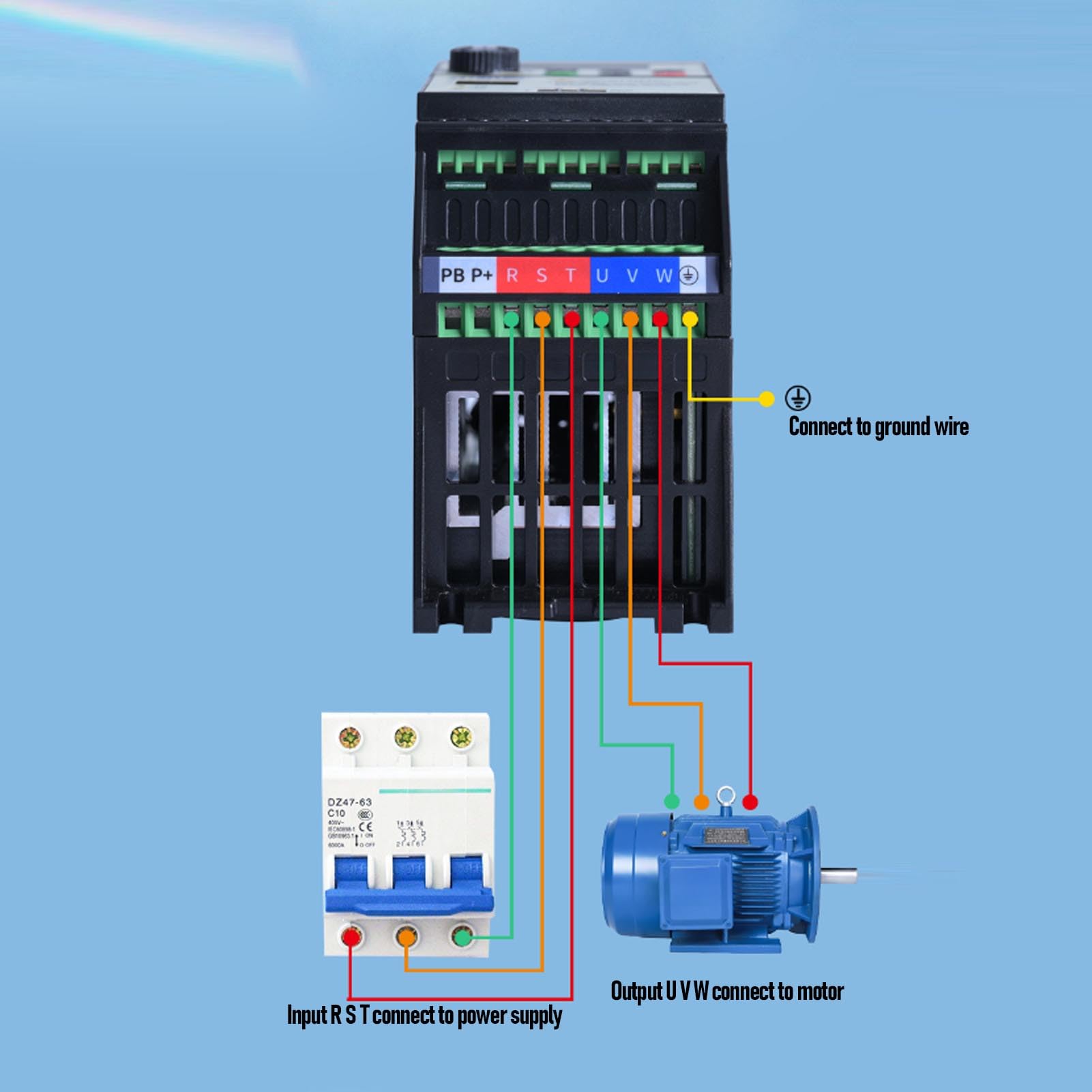 AUNMAS Variador de Frecuencia 1.5 KW Trifásico, Control Dsp Ipm