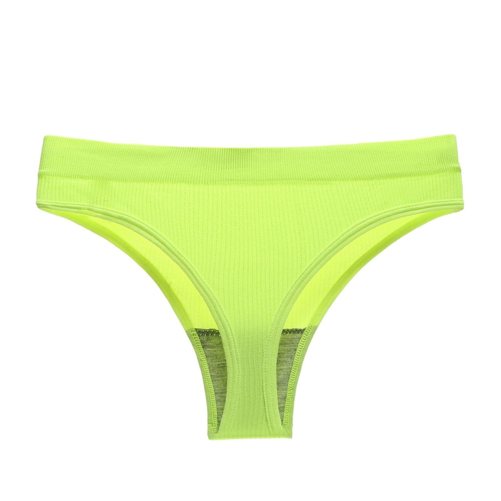 Womens Triangle Breathable Elastic Hip Exercise Seamless Solid Color Thong Underwear Panties for Women Pack Sexy