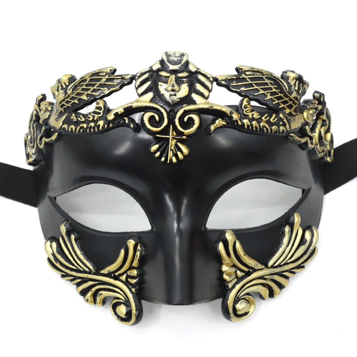 PretishowsMasquerade Mask for Men- Vintage Roman Greek Venetian Half Face Mask for Mardi Gras Halloween Cosplay and Party