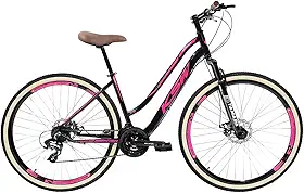 Bicicleta Feminina Aro 29 KSW Sunny em Aluminio Retrô Rebaixada em Aluminio 6061 Freio a Disco Garfo de Suspensão 80mm