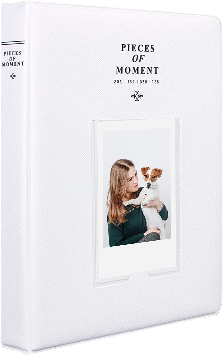 128 Pockets Mini Photo Album for Fujifilm Instax Mini 70 7s 8 8+ 9 11 25 50s 90, Polaroid Z2300, Polaroid PIC-300P Film Instant Camera & Name Card (Smokey White)