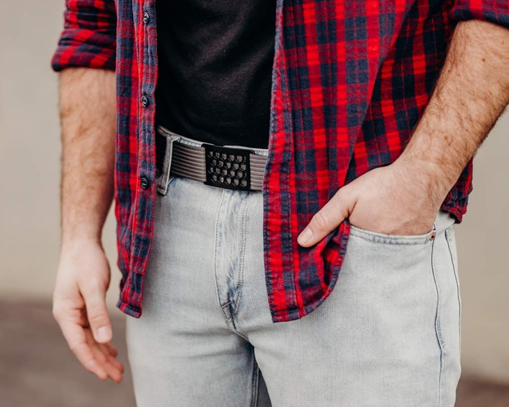 Miniatura 5 de GRIP6 Cinturones de malla de panal para hombres y mujeres cinturón de nailon cinturón de golf fabricado en Estados Unidos