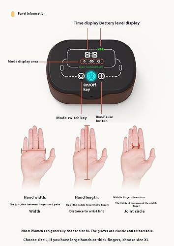 Miniatura 4 de Rehabilitation Robot Gloves, Electric Hand Therapy Equipment for Stroke Hemiplegia Finger Recovery, Adjustable Strength Recovery Trainer