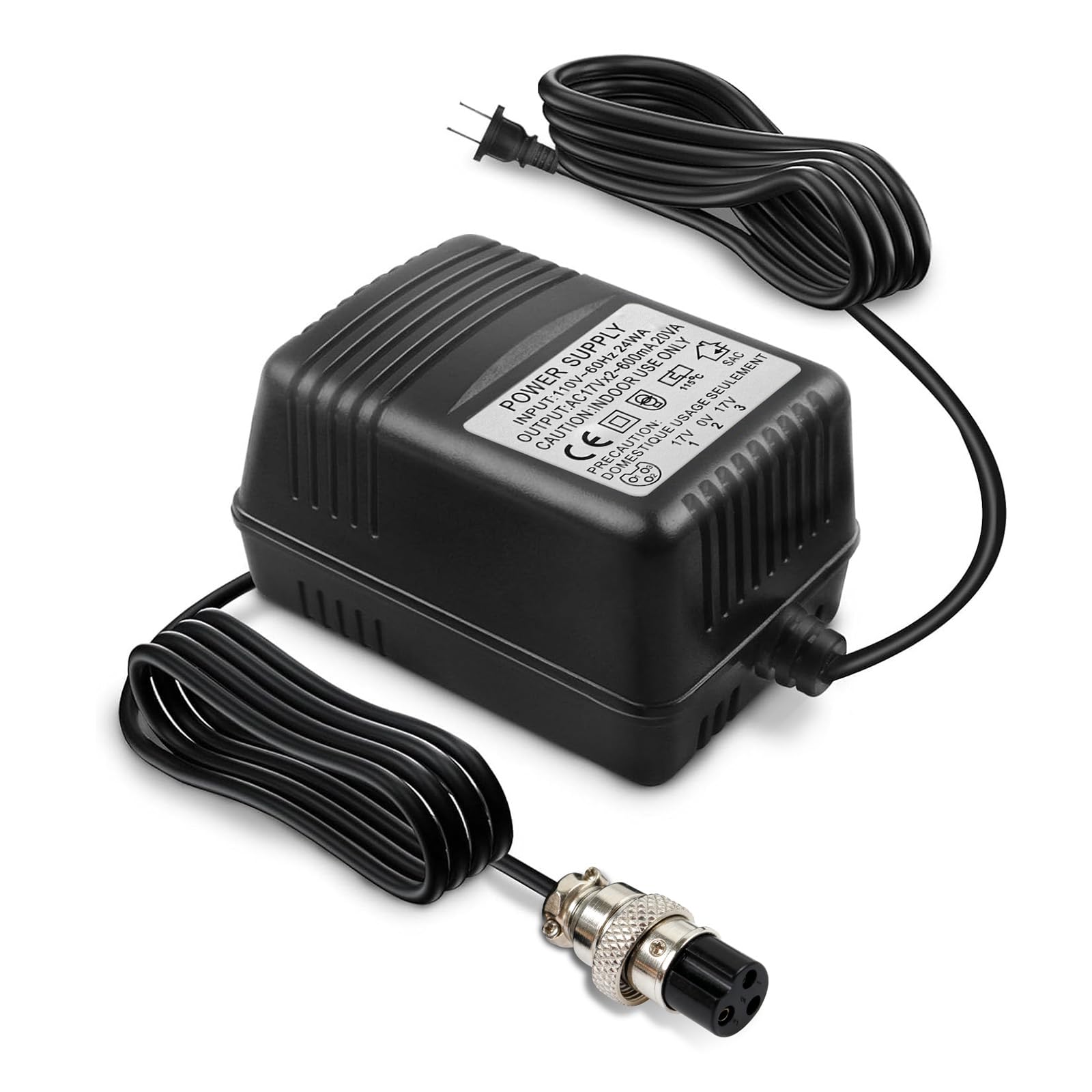 17VX2 Power Adapter Mixing Console AC Adapter 3-Pin Connector