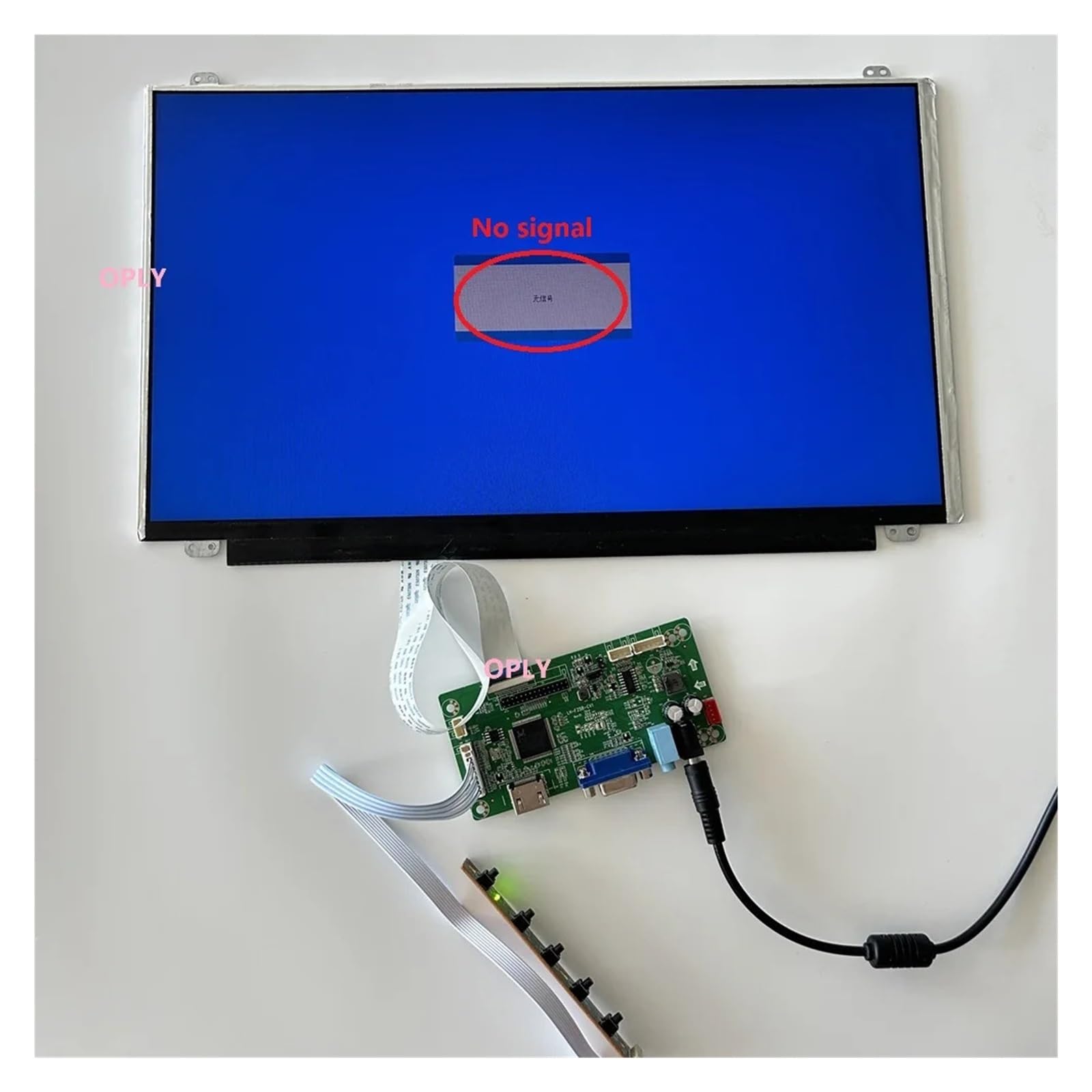 Pannello Monitor IPS EDP Schermo PC PS X360 Lap Raspberry Kit Driver EDP Da 15,6 Pollici | Scheda controller 1920X1080 VGA compatibile con HDMI(Only panel)