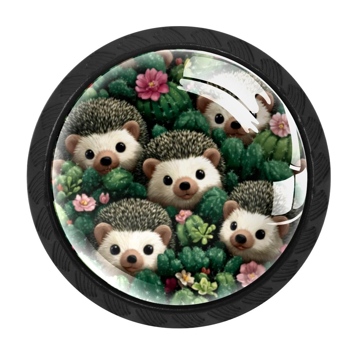 Heoeh Multi 14 4 Pcs Kitchen Cabinet Knobs, Cactus Hedgehogs Drawer Knobs Dresser Handles