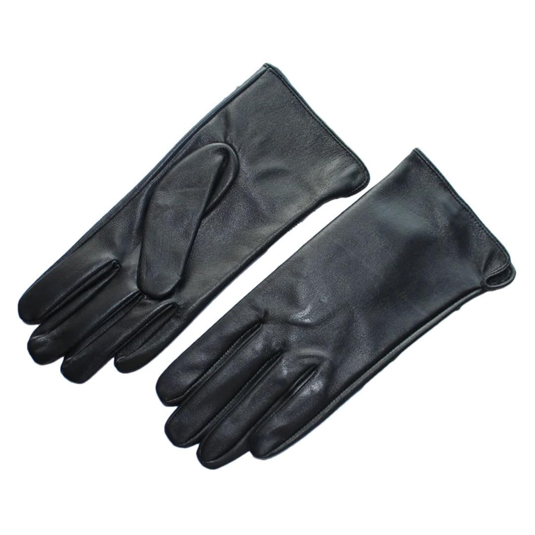 Gants de conduite en cuir pour femme, fins et non doublés, pour écran tactile, couleur unie