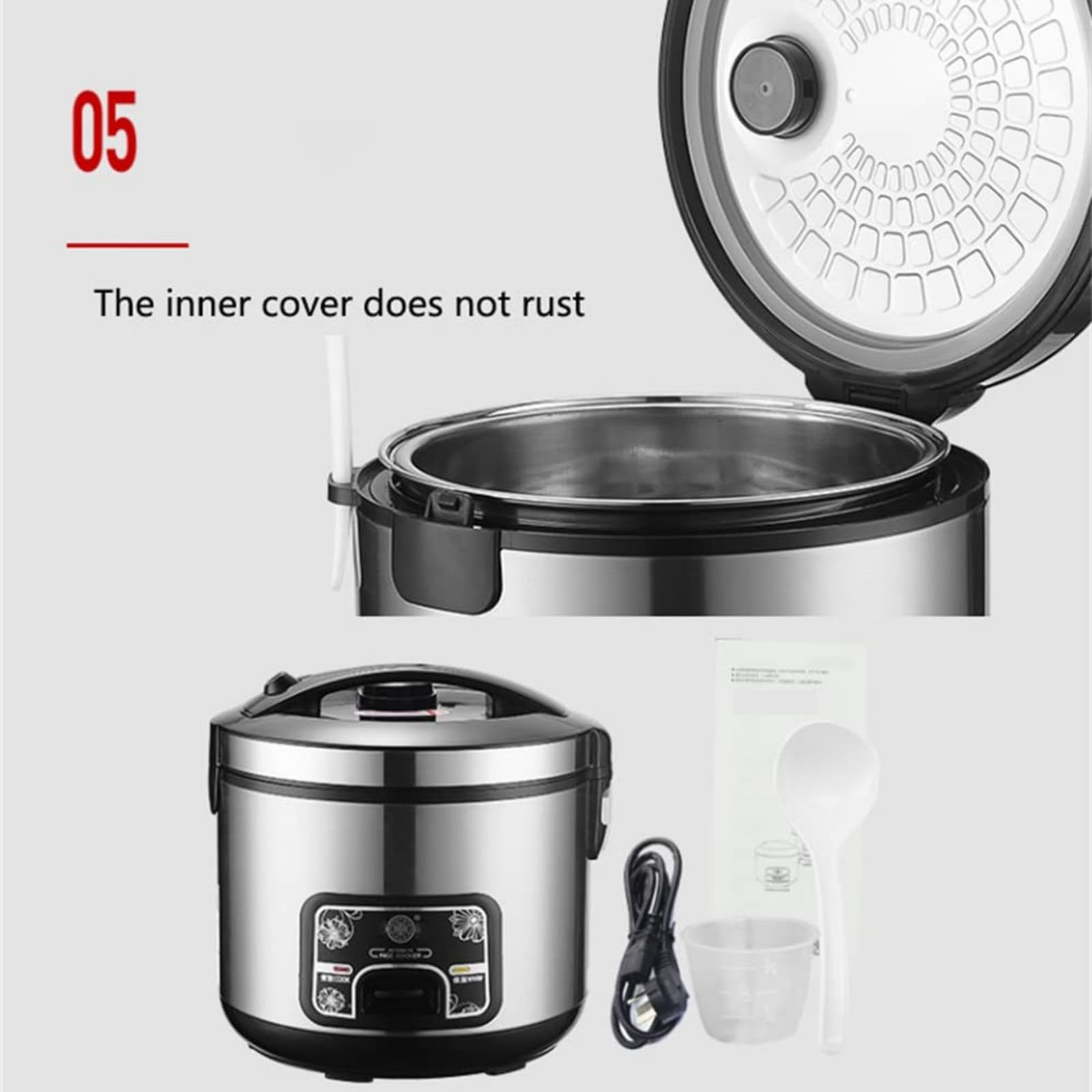 Amazon | FUfIzU 電気炊飯器、304ステンレス鋼のノンスティック内釜