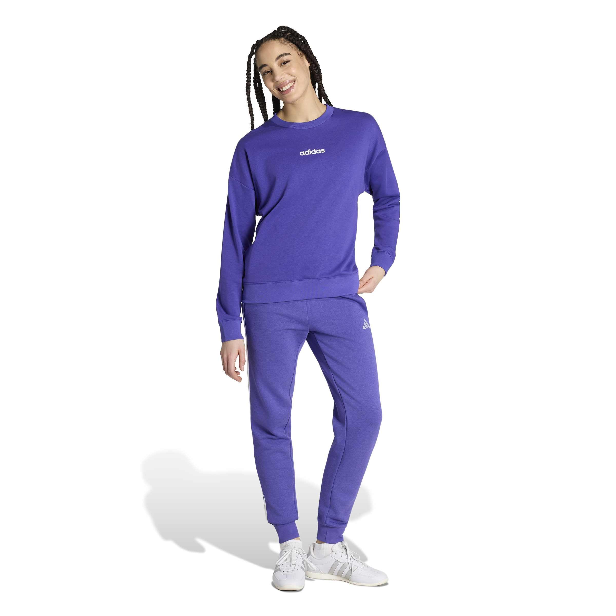 adidas Kobiety Essentials Small Logo Feel Cozy Hoodie Sweatshirt, Pure Purple/white, S