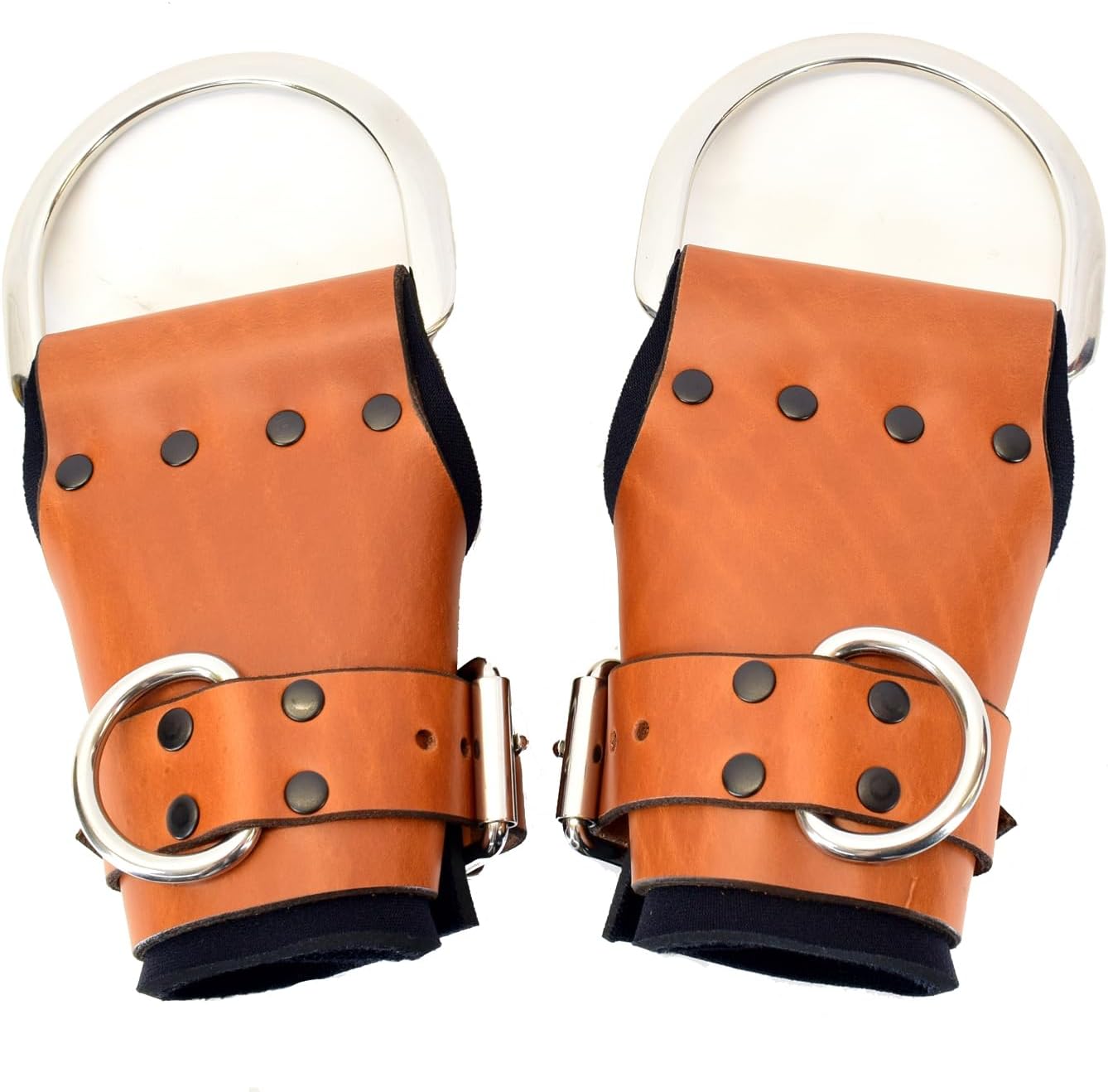 Premium Brown Leather Adjustable Wrist Suspension BDSM Bondage Fetish Restraints Cuffs for Enhanced Sex