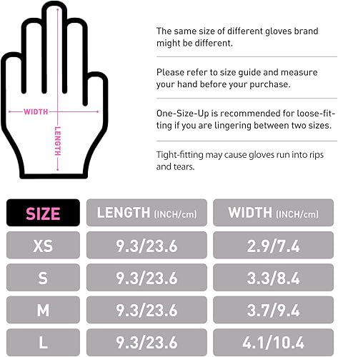 Miniatura 8 de OKIAAS - Guantes desechables talla chica color negro, guantes de vinilo desechables sin látex, 5 mil, 50 unidades, para preparación de alimentos,