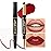 evpct 1Pcs Ruby Red Lip Liner and Lipstick Set Kit for Women Matte Lips Kit with Lip Liner Lip Stains Long Lasting Waterproof 24 Hour Lipstick and Lip Liners Combo Lipliners Pencil Set 01