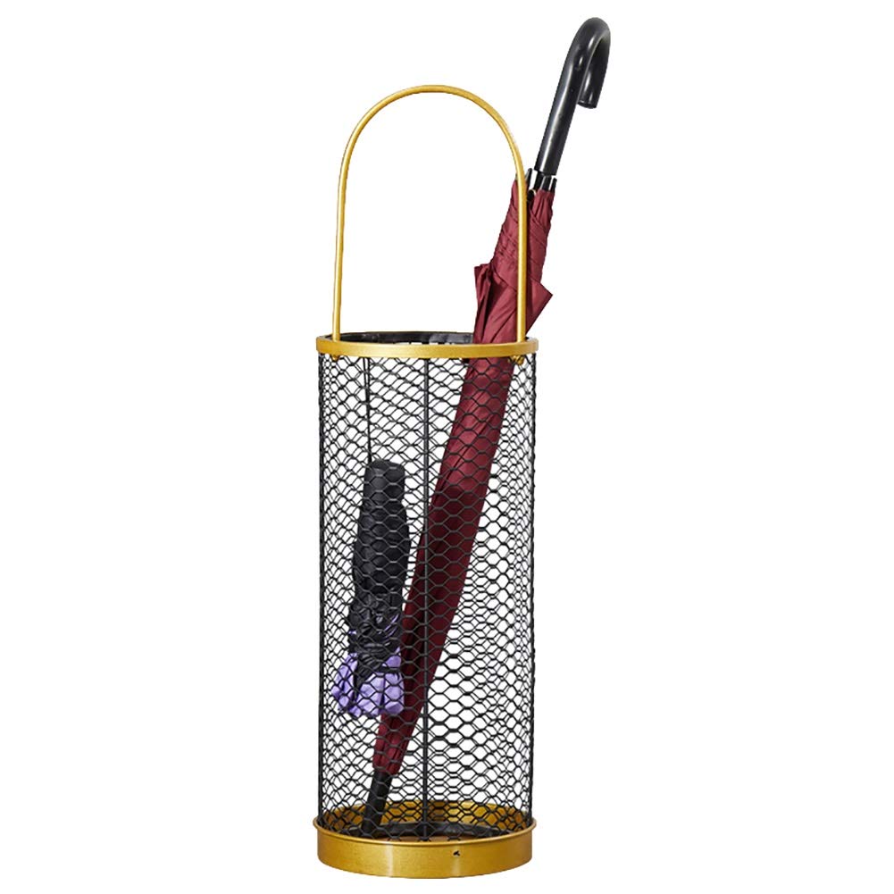 Gonmdopy Umbrella Stand, Household Umbrella Stand, Metal Mesh Umbrella Stand, Round Portable Umbrella Rack