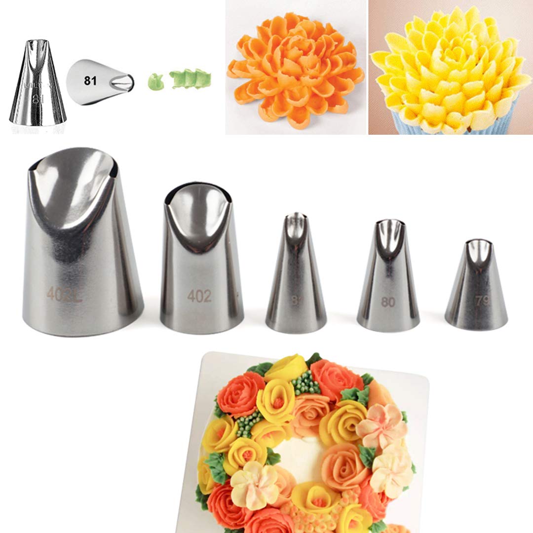 Beccucci Torte Acciaio Inox Set 5 Beccucci Tonda Per Decorare Torte