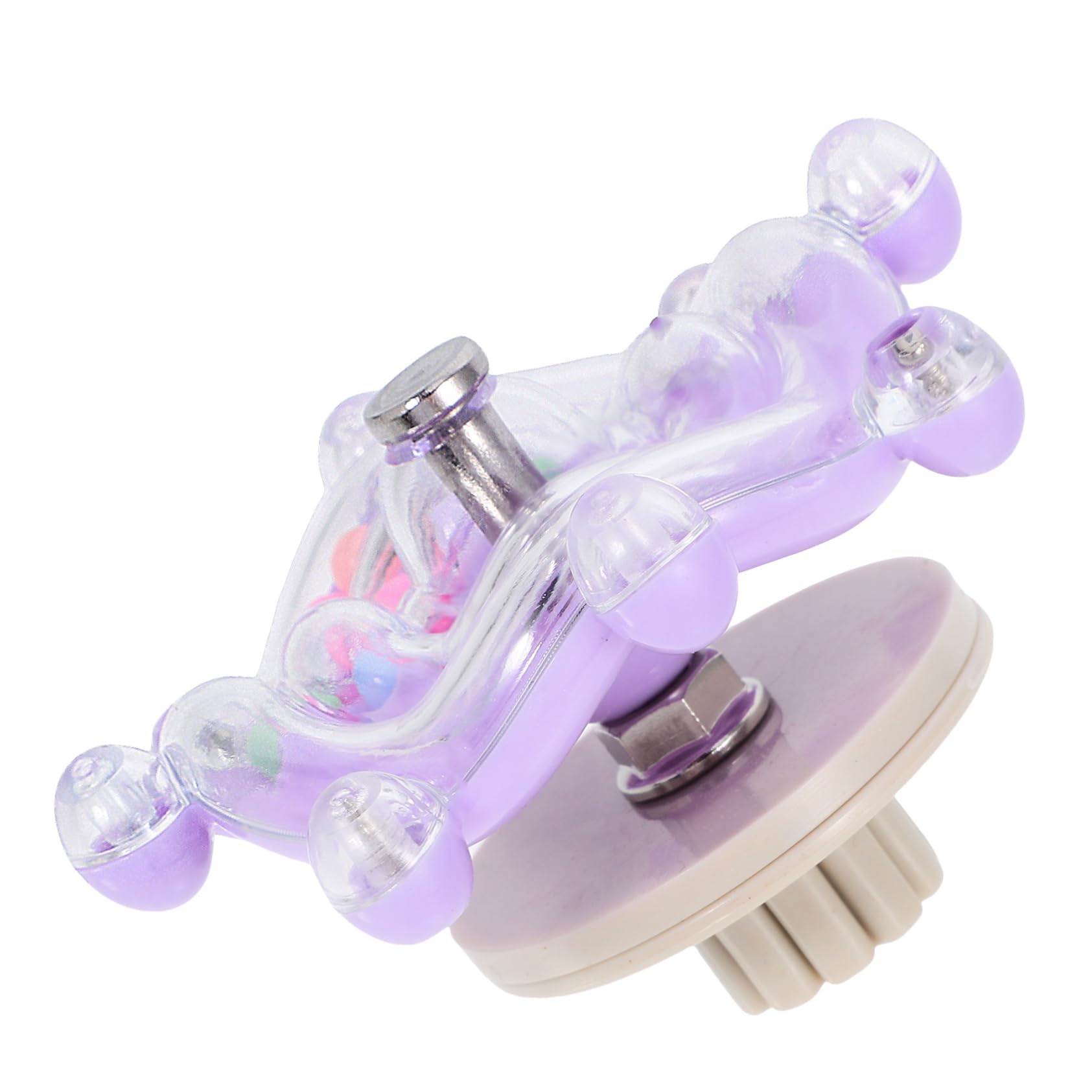 WOONEKY Parrot Flying Saucer Toy Bird Toys Cage Parrot Wheel Parrot Toys Funny Bird Toy Cage Parrot Toy Bird Wheel Hanging Parrot Toy Parrot Supplies Cage Bird Toy Purple Stainless Steel