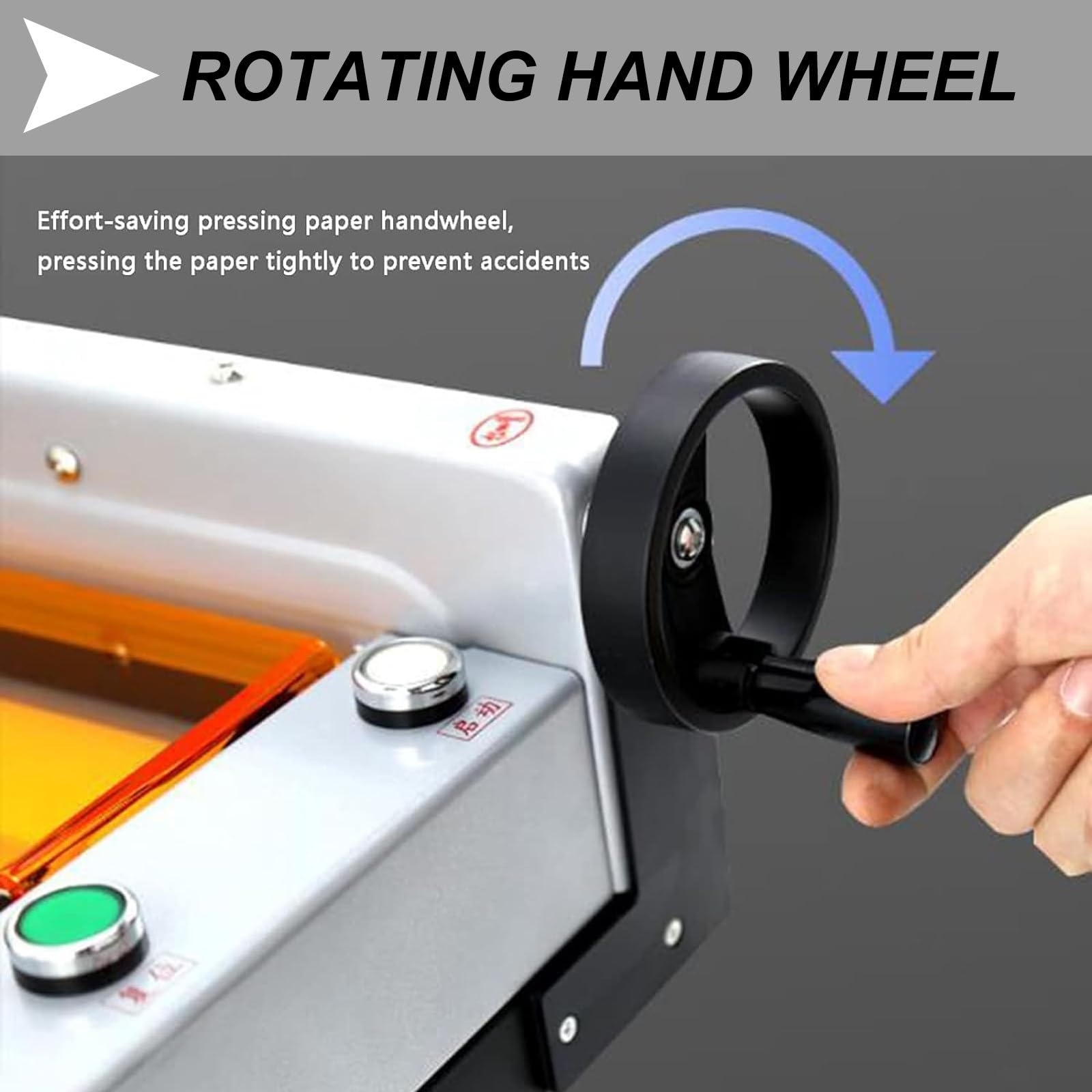 200 W Papierschneider Mit Laserpositionierung, FüR Druckereien/BüRo/Zuhause, Mit Schutzabdeckung, Bodenplatten-Gitterskalendesign, Schnittgenauigkeit ±0,5 Mm,110V