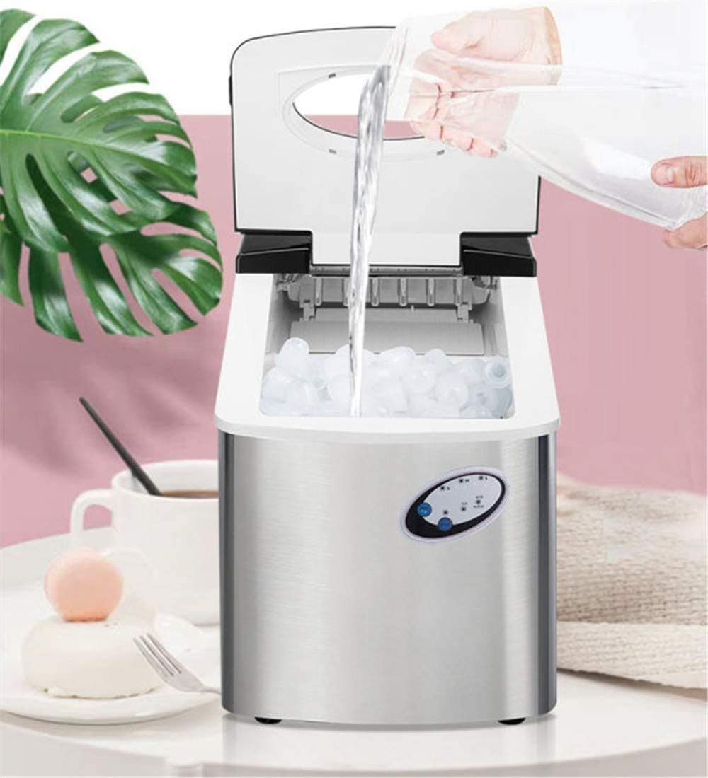 Portable Ice Maker Macchina for controsoffitto, cubi di Ghiaccio Pronto in 8 Minuti, Fare 66 libbre di Ghiaccio in 24 Ore con Display a LED Ideale for Feste Bevande Miste