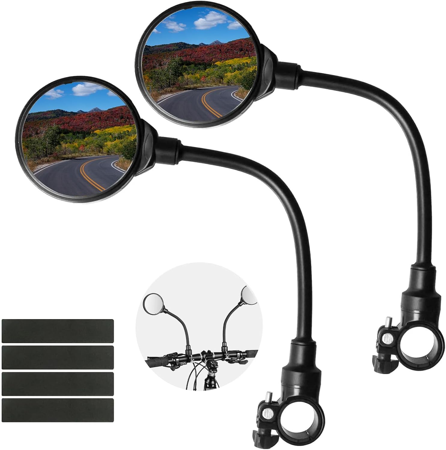 Bicycle Handlebar Mirror 360°Adjustable for 22-32mm Handlebar