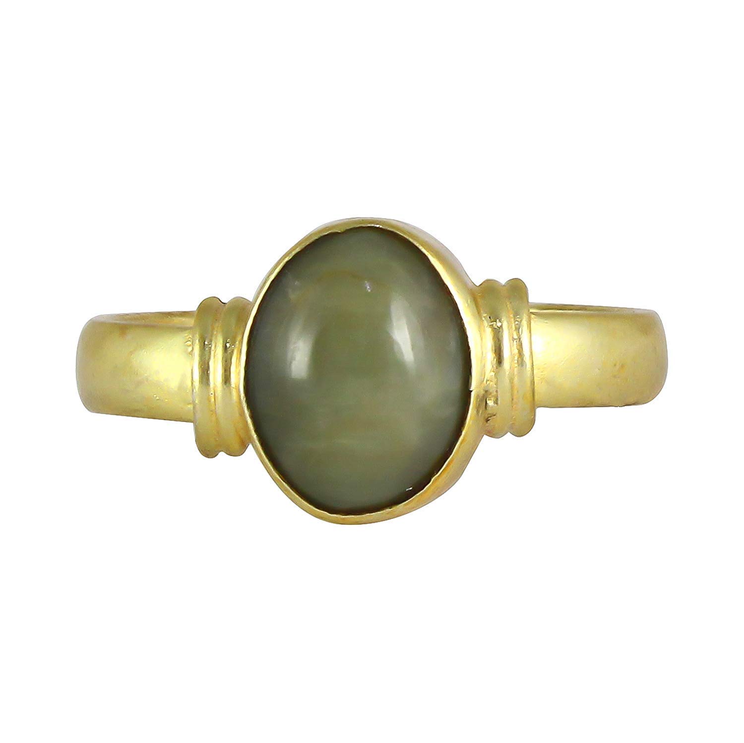 7.00 Ratti Natural Cat's Eye Lehsuniya Cats eye Stone Ashtadhatu Adjustable Ring Rashi Ratna Origional and Certified Ashta Dhatu Free Size Anguthi for Astrological Purpose-image-23