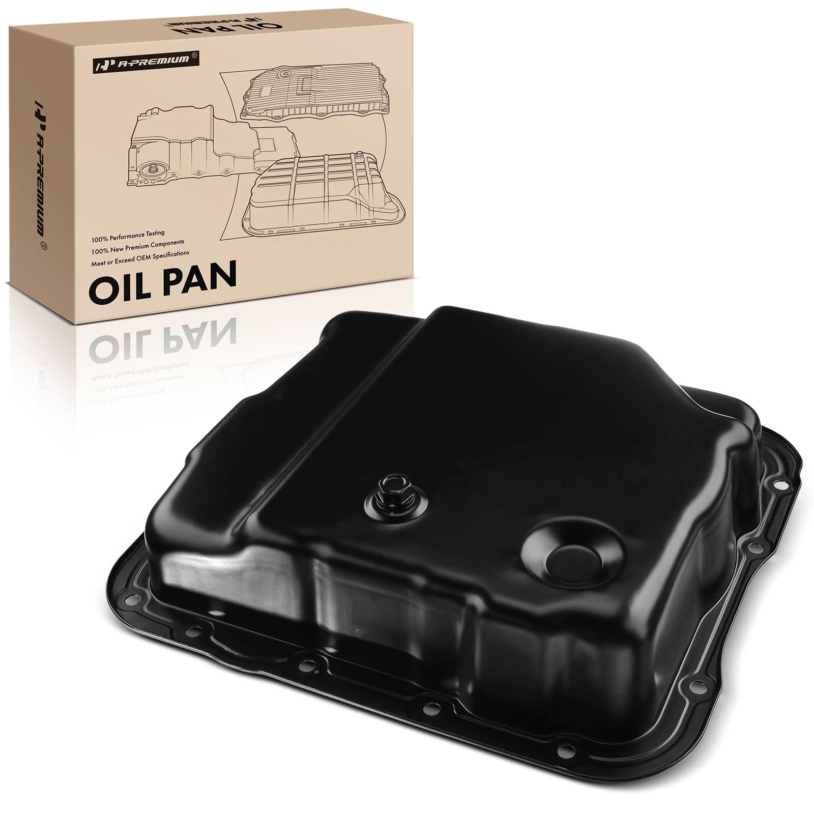 A-Premium Transmission Oil Pan Compatible with Chevy Silverado 1500, Tahoe, Suburban 2500, Express 3500 & GMC Sierra 1500, Yukon & Cadillac Escalade & Buick Rainier & Hummer & Isuzu & Saab & Pontiac