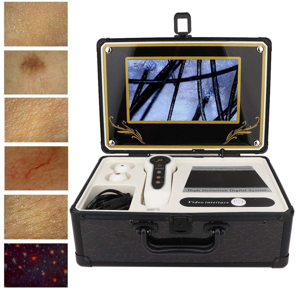 【Venta del día de la madre】Pangding Detector de Cuero cabelludo, Profesional 50X 200X Folículo capilar Facial Cuerpo Analizador de Piel Microscopio Cuidado de la Piel Máquina de Salud Herramienta