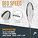 HEAD Geo Speed Adult Tennis Racquet - 27” Lightweight Pre-Strung Tennis Racket, 4 3/8” Grip - Power and Speed for Beginners & Intermediate Players
