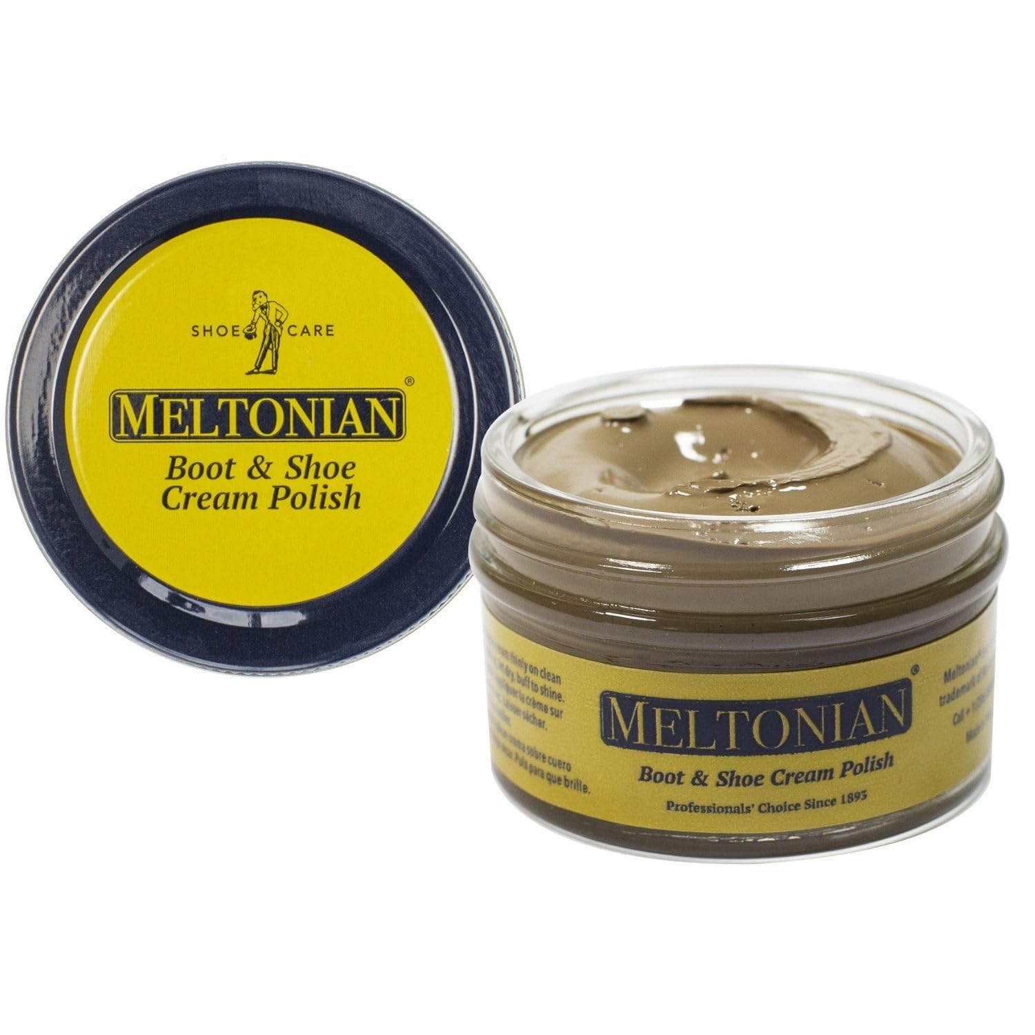 Meltonian Cream Shoe Polish, Boot Polish, Leather Shoe Polish Oil Based with Beeswax, Restores and Protects, Over 60 Colors