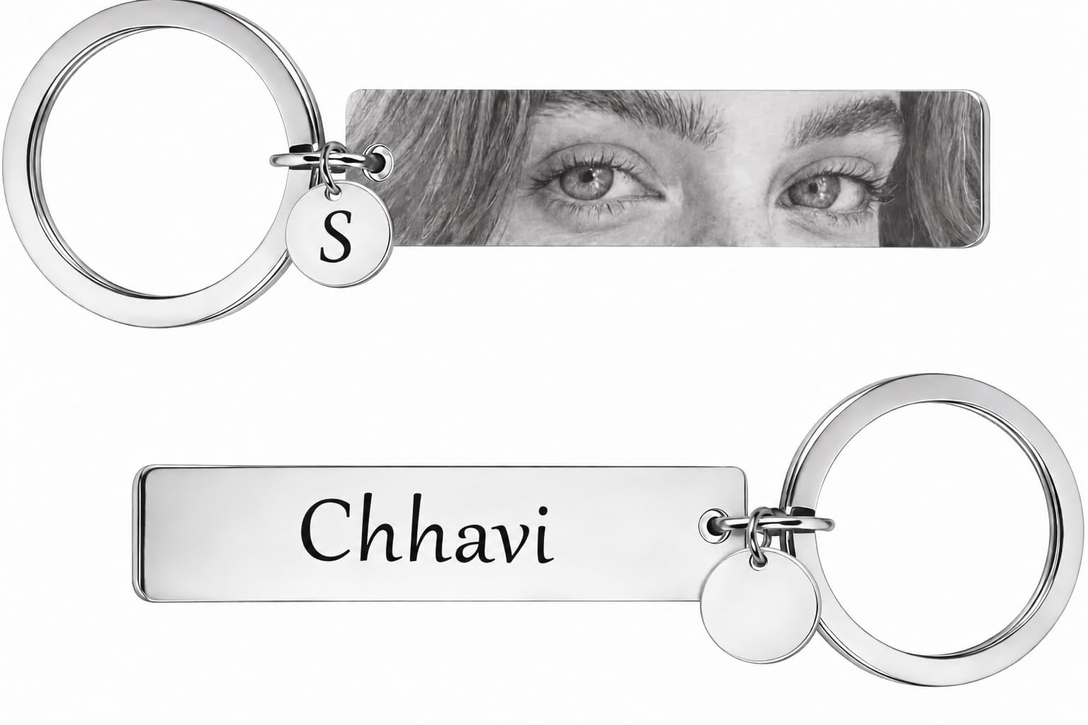 Personalized Photo Keychain - Custom Laser Engraved Eye/half face Picture Keychain for Men & Women, High-Definition Portrait Keyring, Anniversary & Birthday Gift for Boyfriend/Husband Mom Dad .-image-13