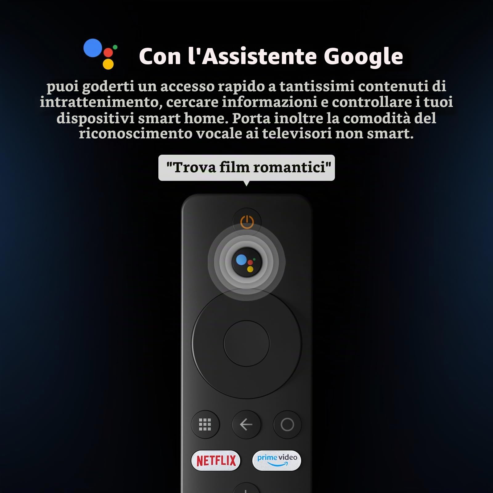 Xiaomi Mi TV Stick 2K, Lettore Streaming Portatile, Chromecast integrato, Assistente Vocale Google compatibile, Supporta Dolby Multichannel HD e DST, Nero