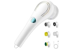 KIRIKIT Motorized Shower Scrubber: Spin Away Grime with Electric Scrubbing Bliss
