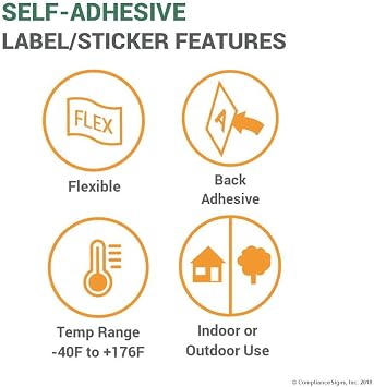 AED (With Right Arrow) Label Decal, 7x5 inch Glow-in-Dark Vinyl for Emergency Response