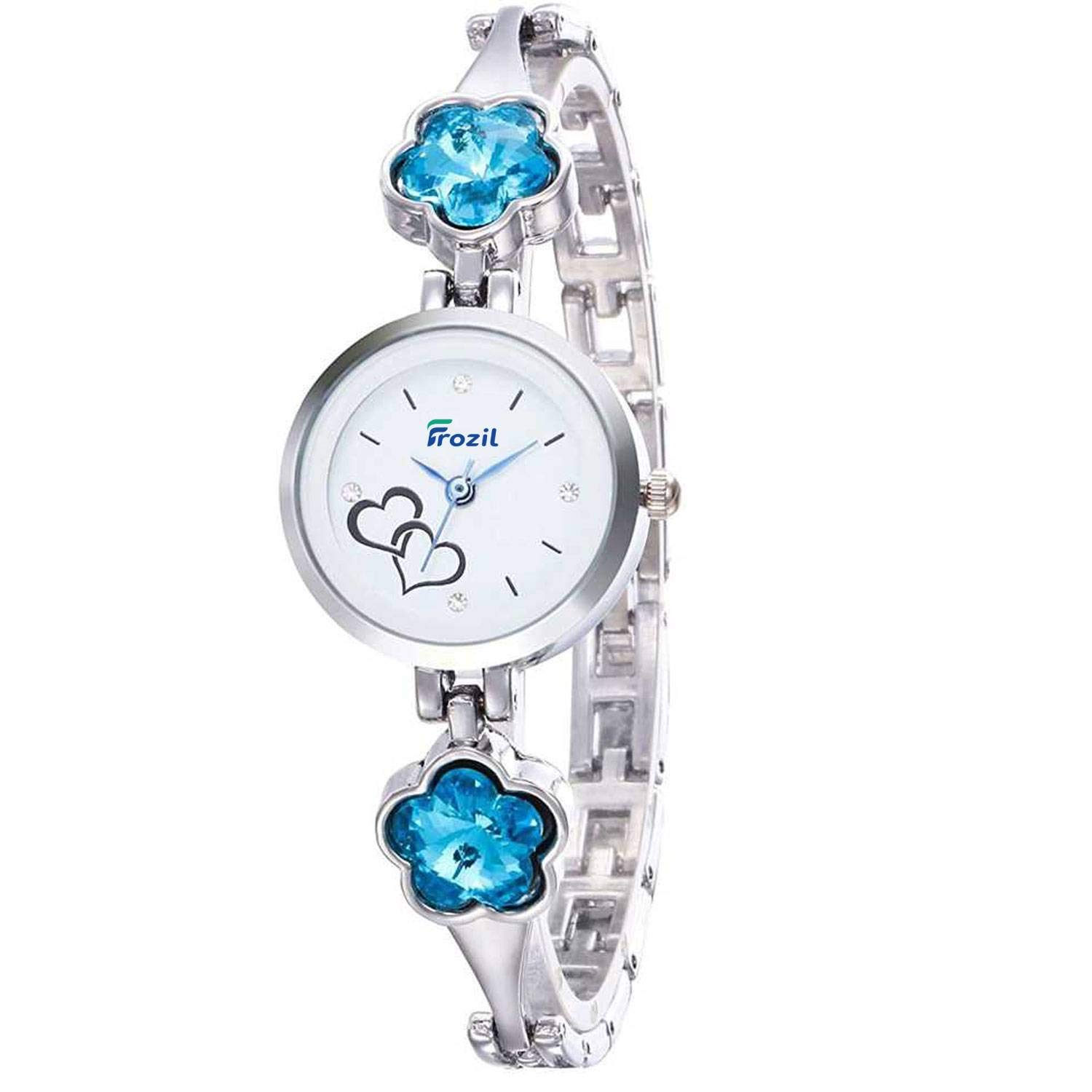FROZIL Analogue White Heart Dial Bracelet Type Watch for Girl and Women (S-341) (B085KY1Z8T) Amazon Price History, Amazon Price Tracker