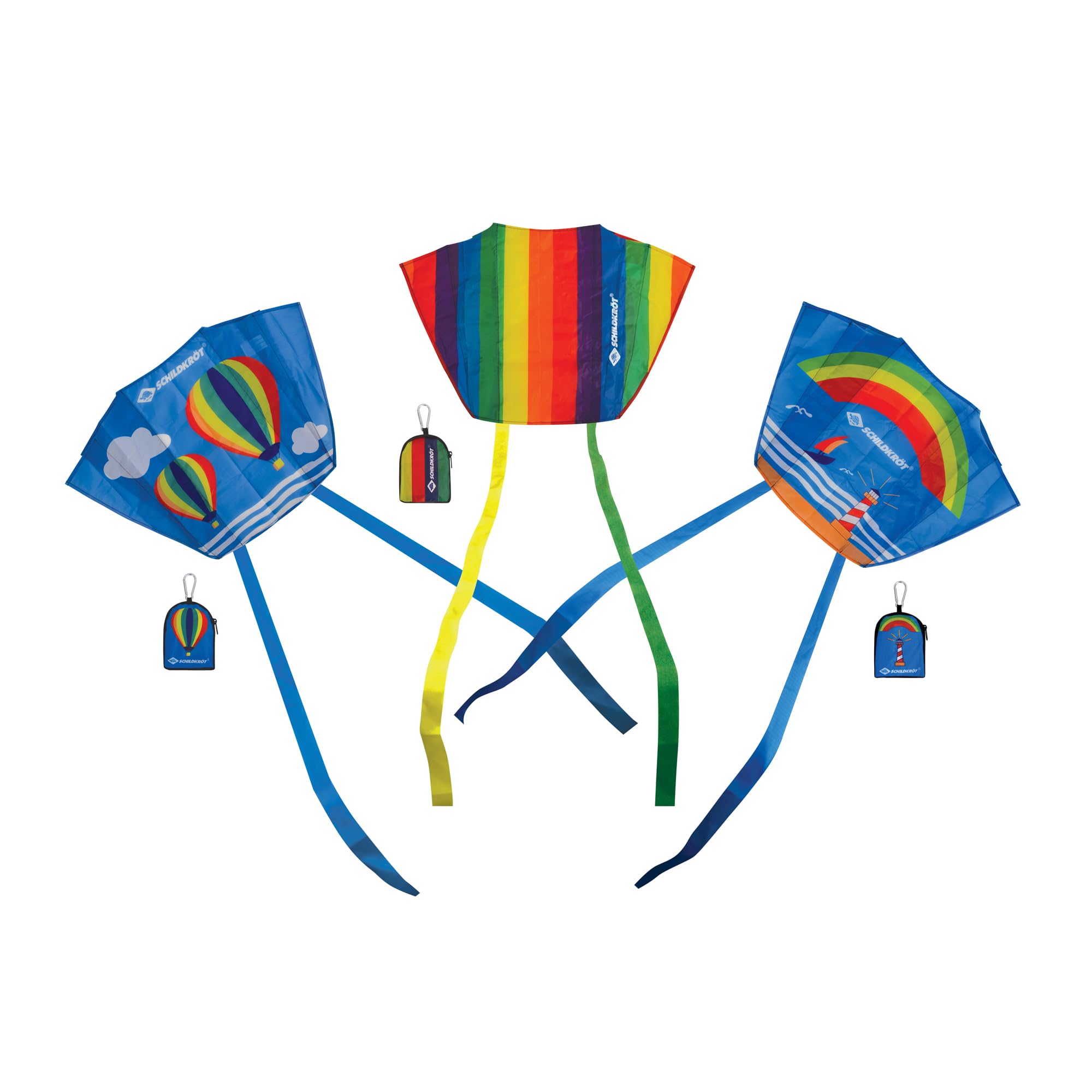Schildkröt Pocket Kite L, Practical Pocket Kite, 65x45cm, Includes 5 kp Polyester Line with Handle, 2-4 Beaufort, 970405