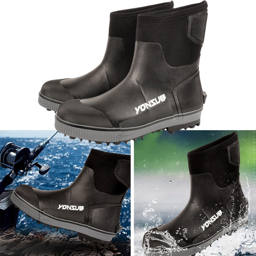 Zapatos acuáticos de neopreno para hombres y mujeres, botas de arrecife antideslizantes de secado rápido con clavos de acero, calzado para exteriores a prueba de frío