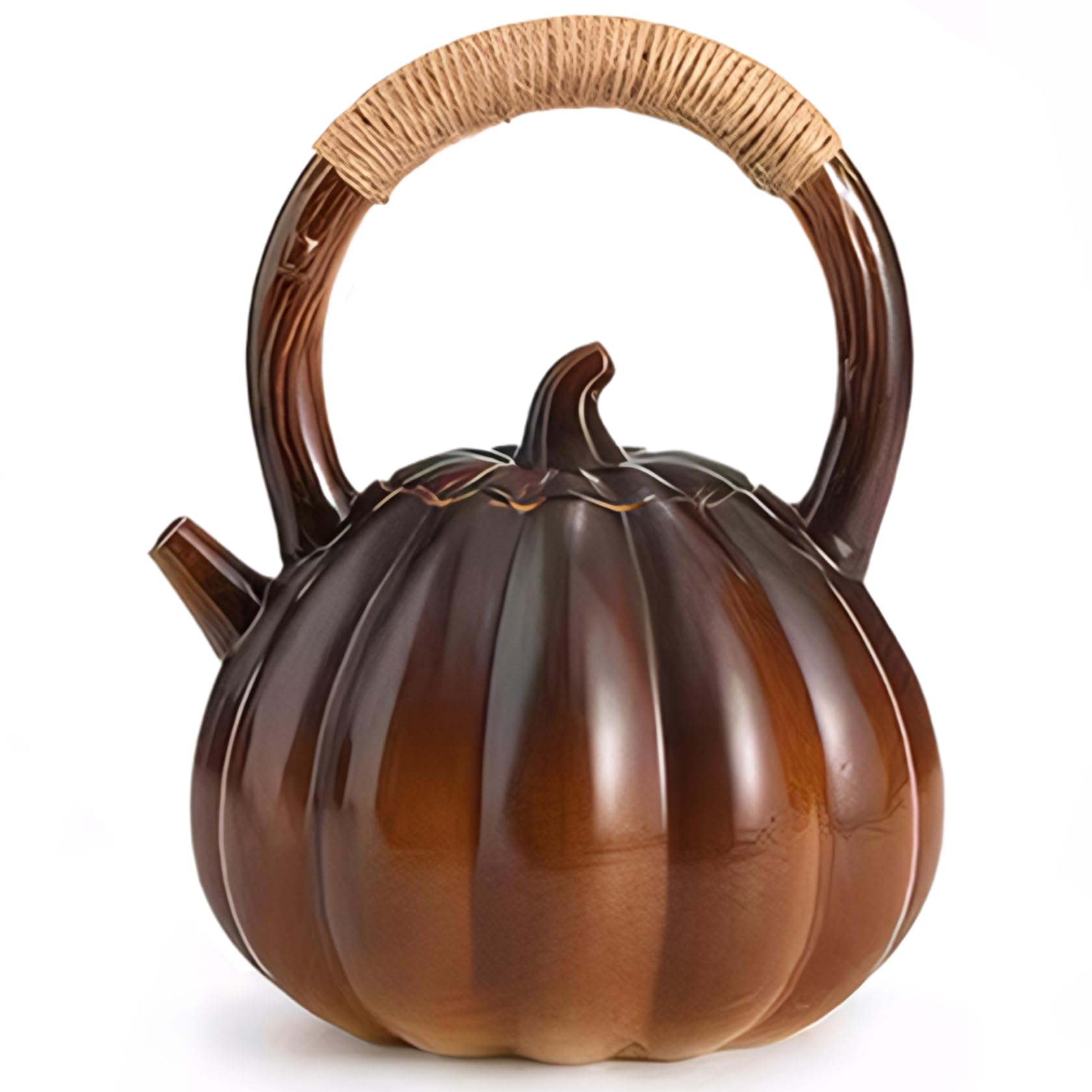 Taule de Citrouille, thé à thé à la Citrouille de capacité 1100 ML, Casserole Unique avec poignée et Couvercle, la pour cuisinière, céramique siffler la Bouilloire pour cuisin
